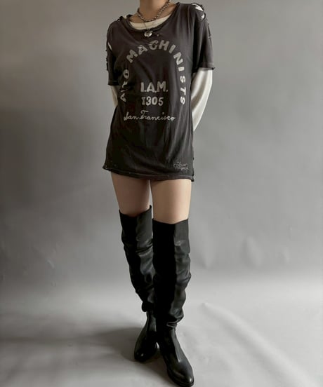 【USED】 AUTOMACHINISTS Damage T-shirt&Thermal L/S T-Shirt /251025-005