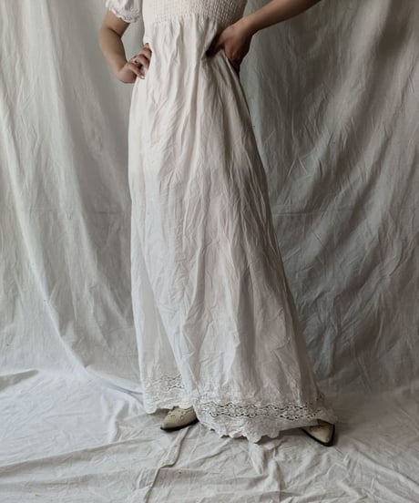 【USED】 White Cotton Camisole Dress②/210421-010