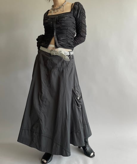 【USED】 Cargo Pocket Long Skirt/ 240914-015