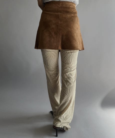 【USED】 Suede Mini Skirt/  240224-019