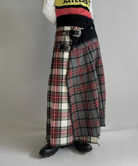 【RE;CIRCLE】 RE Kilt Skirt Long / 250206-008