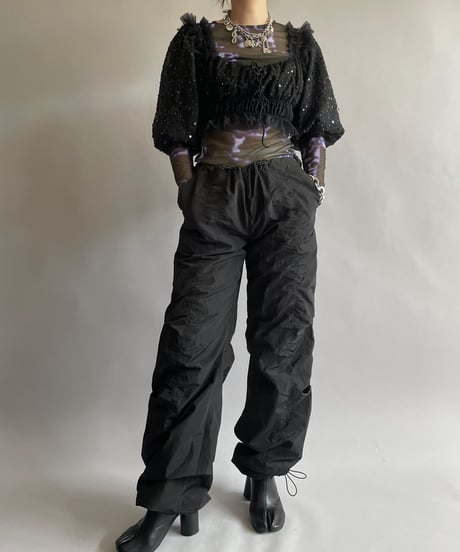 【USED】 SERAPIS Patterned Sheer Top /240914-036