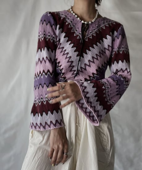 【USED】   Crochet L/S Top/210926-003