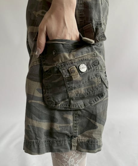 【USED】 Camouflage Wide Cargo Shorts /250712-014