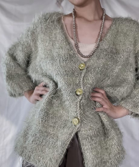 【USED】    Shaggy Knit Cardigan/211216-009