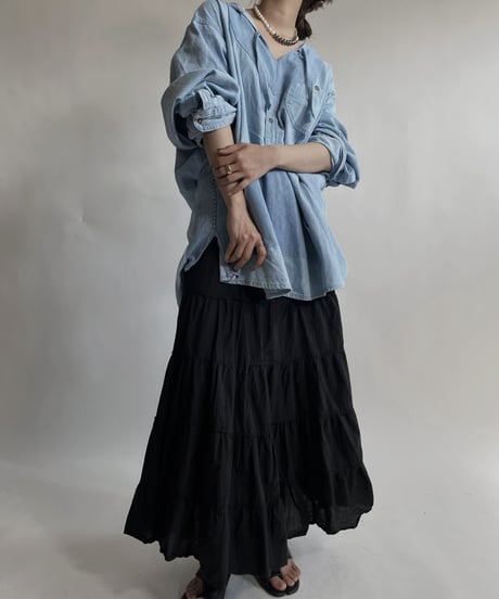 【USED】 Cotton Long Skirt / 220423-016