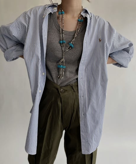 【USED】 Polo Ralph Lauren Striped Shirt / 220820-008