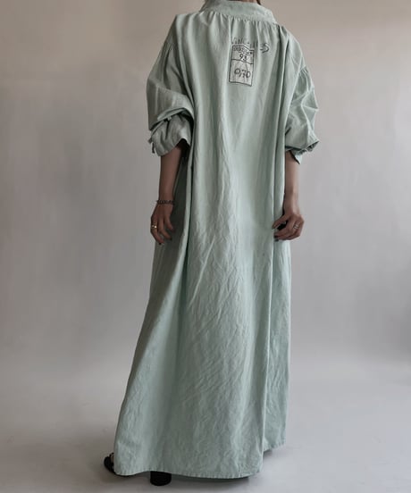 【RE;CIRCLE】RE Dyed French Mattress Cover One-piece -Aqua Green- / 220512-009