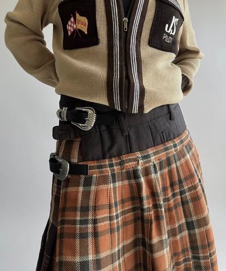 【RE;CIRCLE】 RE Kilt Skirt Long / 250206-004