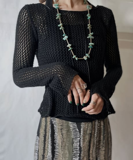 【USED】  Crochet L/S Top①/20210819-004