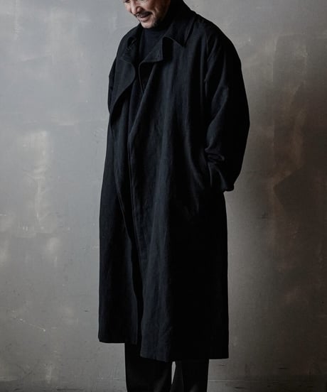 【RE;CIRCLE】 RE 1950s Flench Linen Coat  BLACK / 221031-006