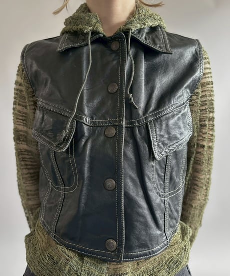 【USED】 Leather Vest / 260425-013