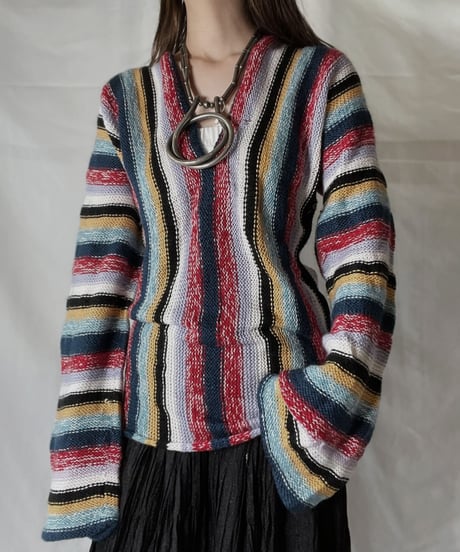 【USED】  Crochet Knit L/S Top ②/211014-035
