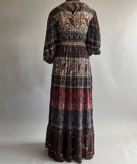 【RE;CIRCLE】 RE Indian Cotton Balloon Sleeved One-piece / 240912-004