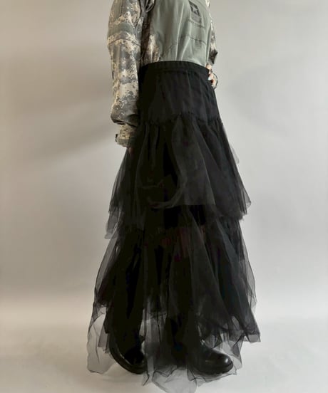 【USED】 Tiered Tulle Skirt / 251101-024