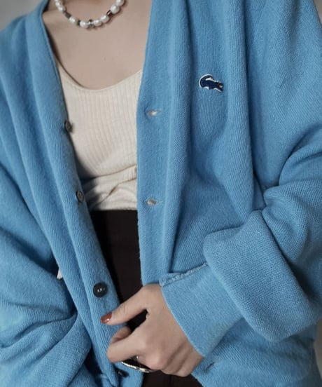 【USED】   LACOSTE Knit Cardigan③/211126-003