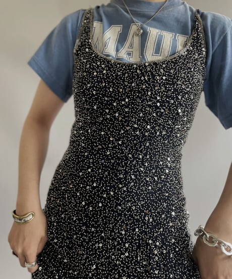 【USED】 Spangle Camisole One-Piece/ 230715-028