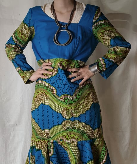 【USED】 African Batik One-piece⑥/210428-017