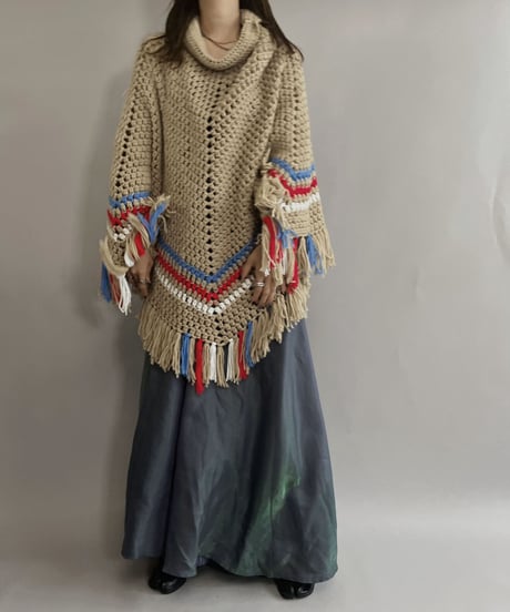【USED】  Knit Poncho / 221015-024