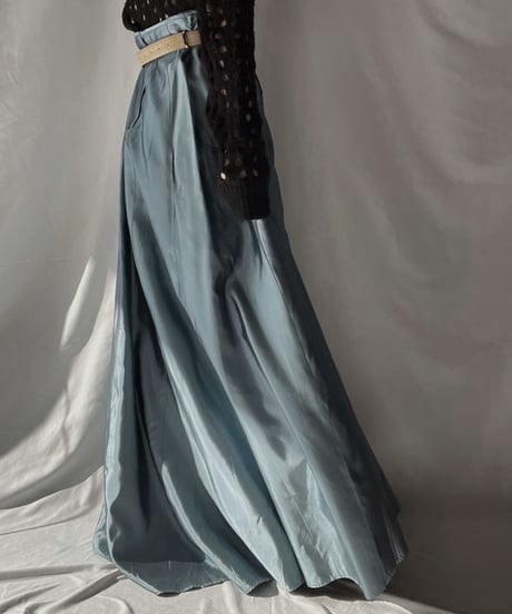 【USED】 Poly Long Skirt made in USA ② / 220107-007