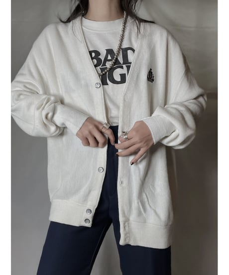 【USED】 LACOSTE Acrylic Knit Cardigan  ⑦ / 220111-008
