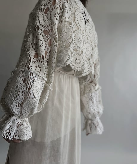 【RE;CIRCLE】 RE Crochet Cord Top / 220623-022