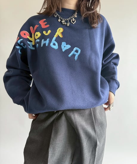 【USED】 END IS NEAR 90's Tultex L/S Sweat Top /250329-018