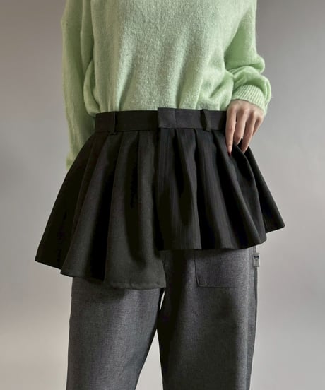 【RE;CIRCLE】 RE Suit Wrap Skirt Mini / 260129-004