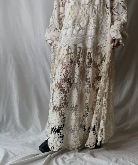 【RE;CIRCLE】  RE Crochet L/S Dress ①/210512-009