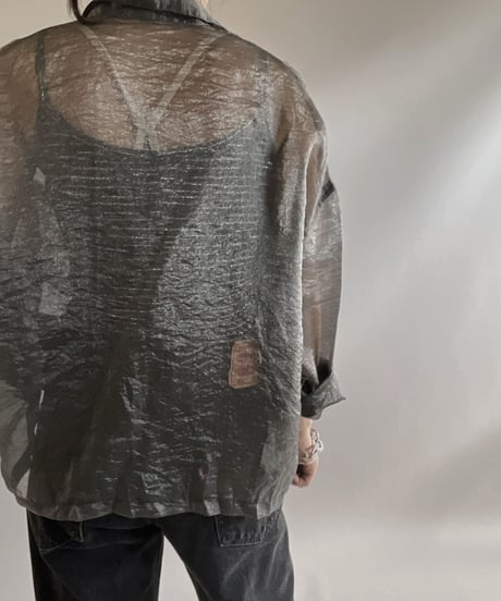 【USED】  L/S Lame Sheer Shirt / 230819-028