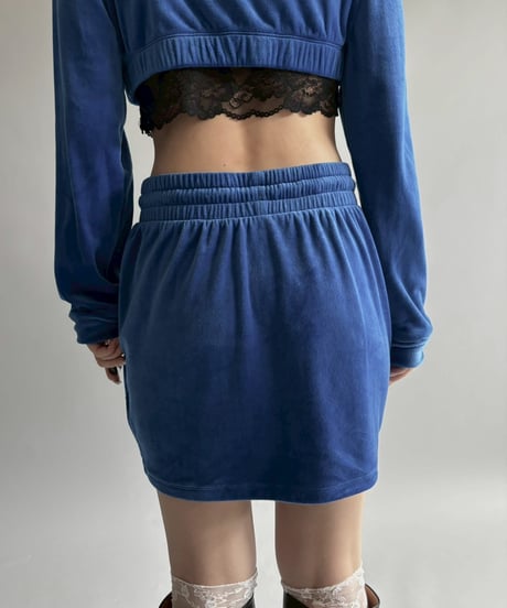 【USED】 adidas×JEREMY SCOTT velour track mini skirt/ 250913-022