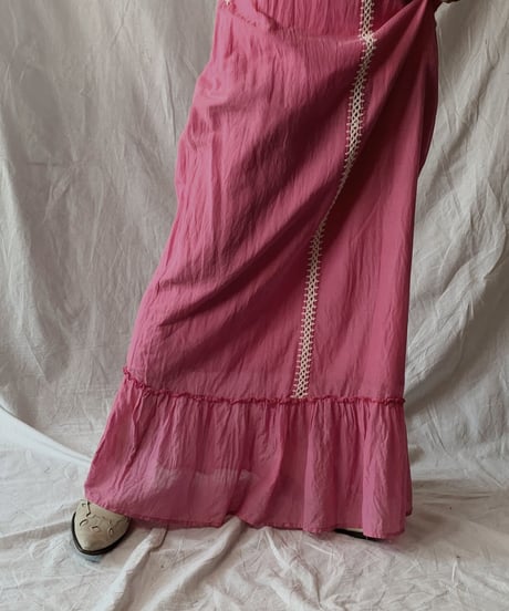 【USED】 White Cotton Camisole Dress①/210421-006