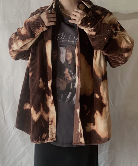 【RE;CIRCLE】Tie Dye Dyeing Corduroy shirt① /210226-005