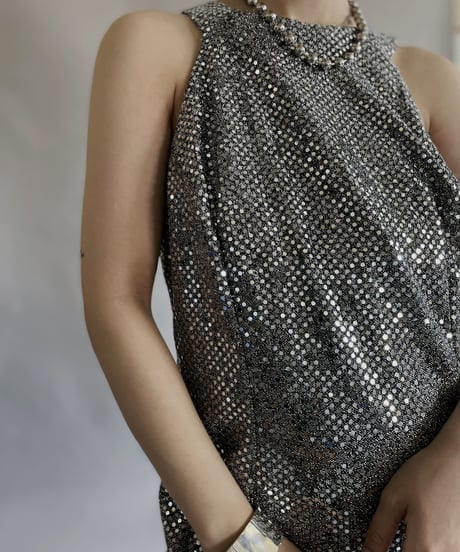 【USED】Sleeveles Spangle  One Piece/ 230603-026