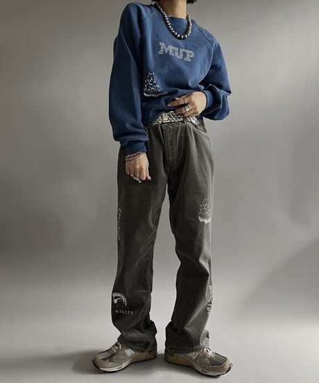 【Mashup Products】 Silk Screen Made in USA L/S JERSEYS Sweat top /  240217-021