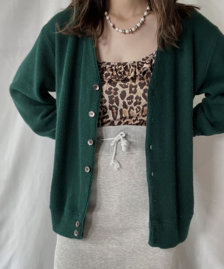 【USED】 Acrylic Knit Cardigan① /210930-025