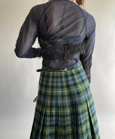 【USED】 Fur Corset Top /241006-042