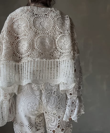 【RE;CIRCLE】 RE Crochet Patchwork L/S Top⑥/20220317-011