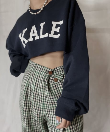 【USED】  Cut off Sweat KALE/211014-053