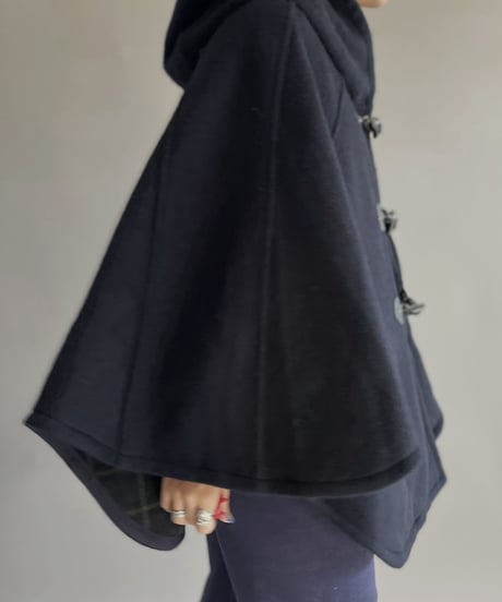 【USED】 Made in Italy Duffle Poncho Coat/240127-026