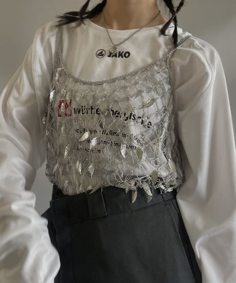 【USED】  Father Patterned Mesh Top / 230902-001