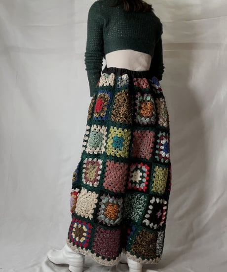 【RE;CIRCLE】 RE Granny Knit Long Skirt④/211014-024