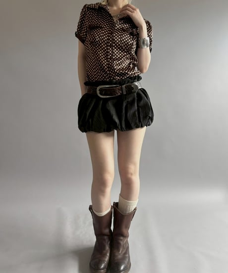 【USED】 Dot Pattern Puff Sleeves Blouse / 2560613-027
