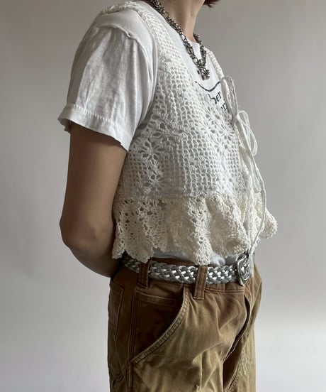 【RE;CIRCLE】RE Crochet Short Vest / 250515-003