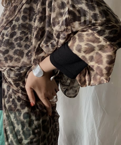 【USED】 Leopard Patterned See-through Top/210630-034