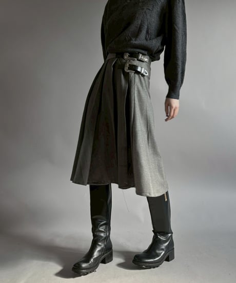 【RE;CIRCLE】 RE Suit Pleats Wrap Skirt/ 260108-009