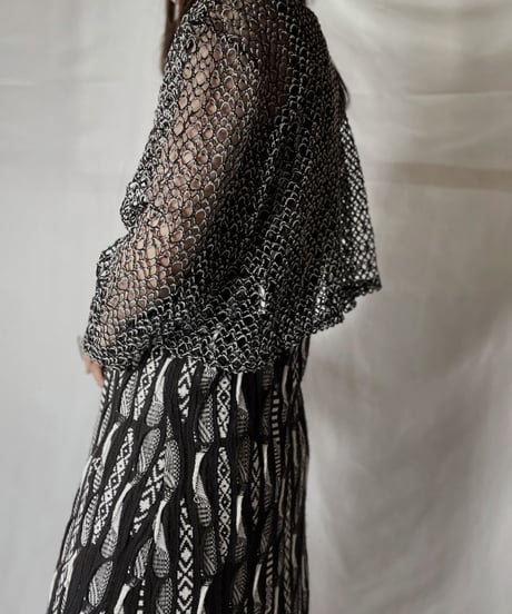 【USED】  Crochet Knit L/S Top ③/211014-036