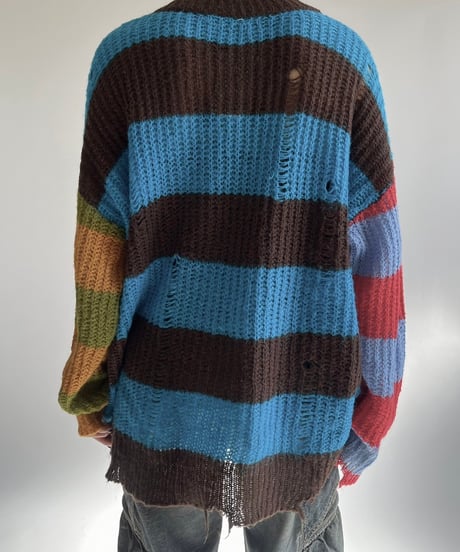 【USED】 Border Knit Top /250104-034