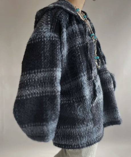 【RE;CIRCLE】 RE Mohair Mexican Hoodie Blue / 230105-005