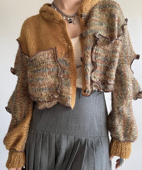 【RE;CIRCLE】 RE Mellow Knit Cardigan + Muffler  /  250123-004